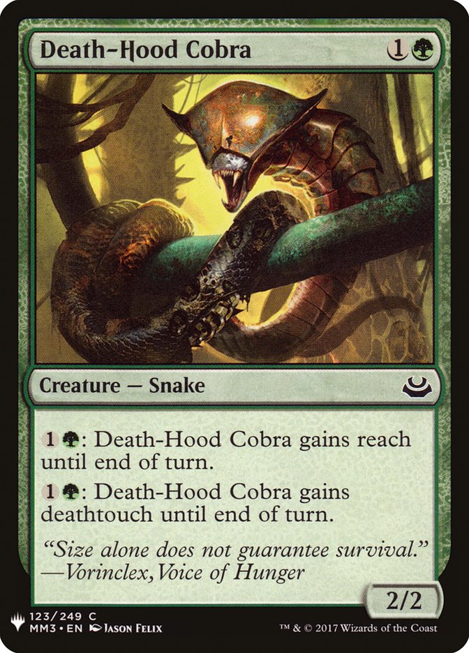 Death-Hood Cobra [Mystery Booster] | Golgari Games