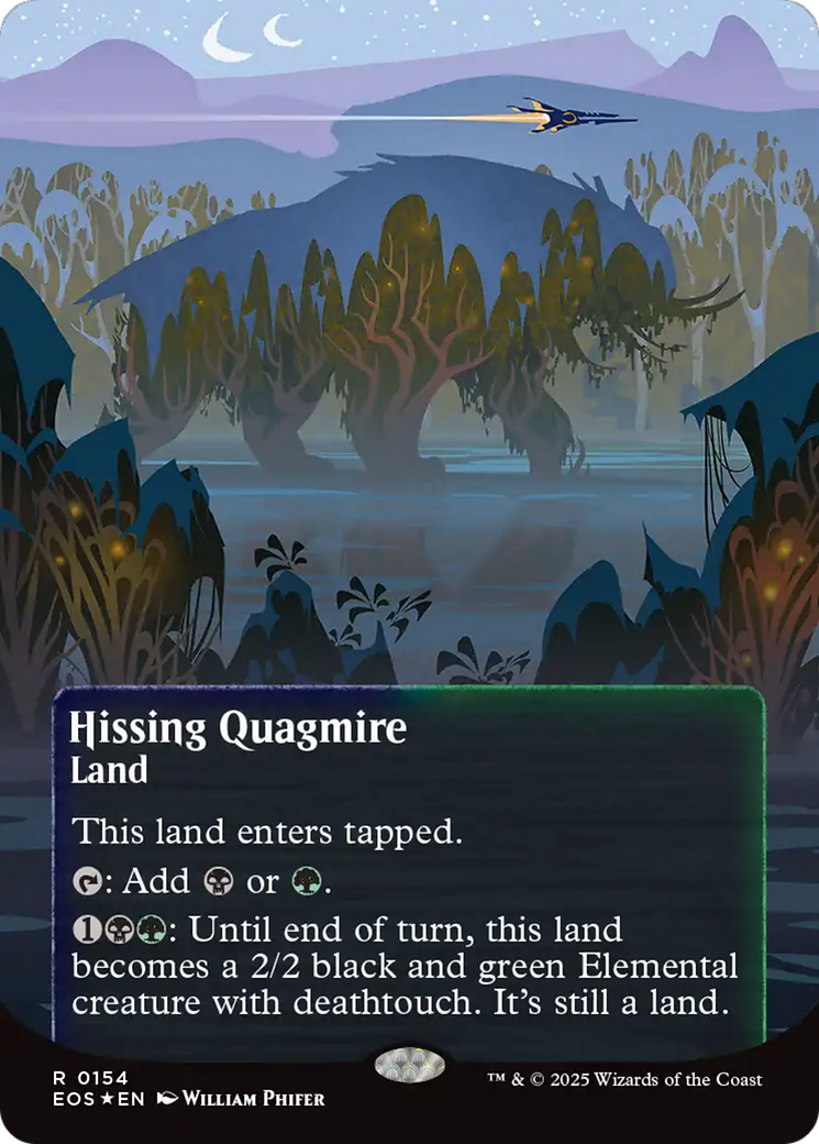 Hissing Quagmire (0154) (Borderless) (Galaxy Foil) [Edge of Eternities: Stellar Sights] | Local Legends