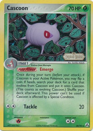 Cascoon (30/92) (Stamped) [EX: Legend Maker] | Local Legends
