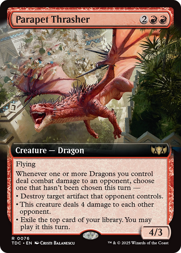 Parapet Thrasher (Extended Art) [Tarkir: Dragonstorm Commander] | Local Legends