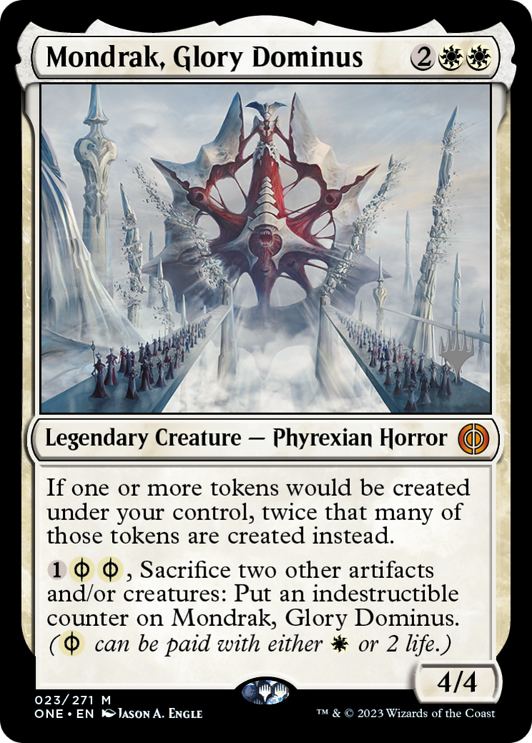 Mondrak, Glory Dominus (Promo Pack) [Phyrexia: All Will Be One Promos] | Local Legends
