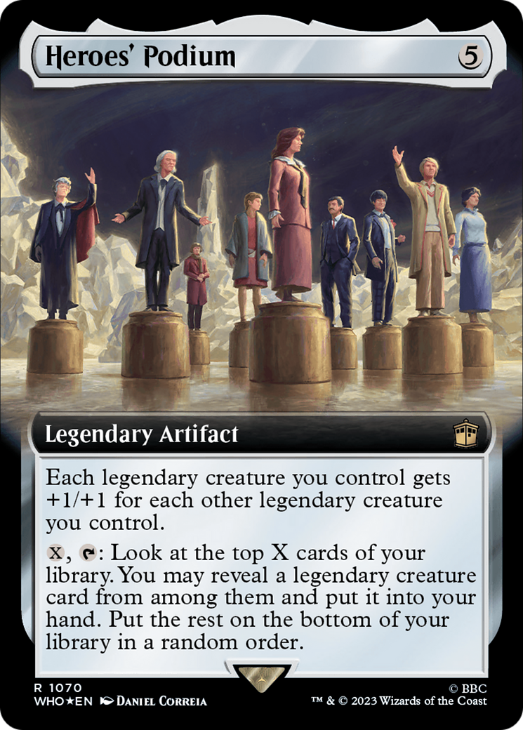 Heroes' Podium (Extended Art) (Surge Foil) [Doctor Who] | Golgari Games