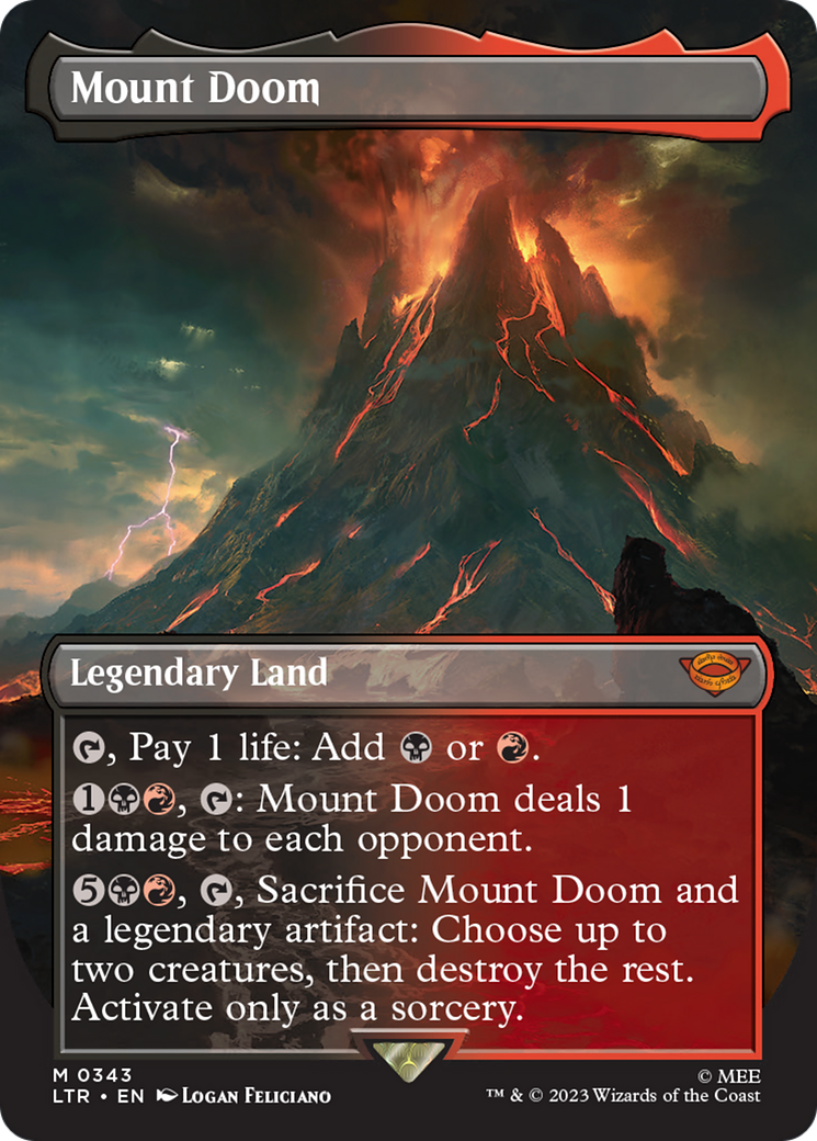 Mount Doom (Borderless Alternate Art) [The Lord of the Rings: Tales of Middle-Earth] | Local Legends