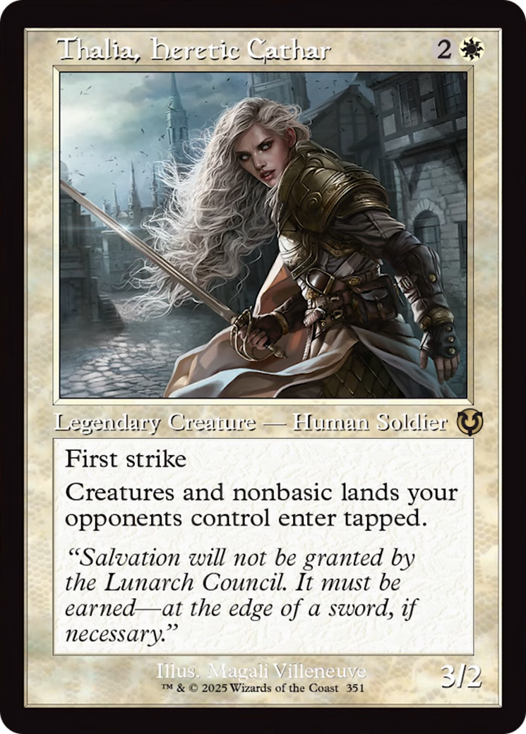 Thalia, Heretic Cathar (Retro Frame) [Innistrad Remastered] | Local Legends