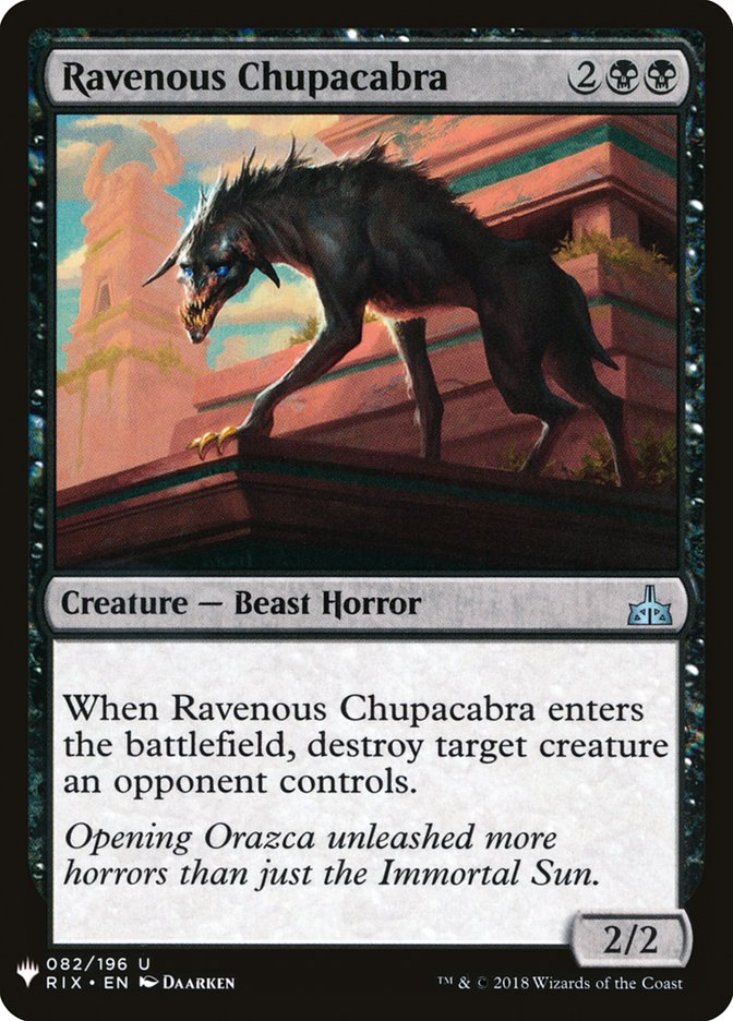 Ravenous Chupacabra [Mystery Booster] | Golgari Games