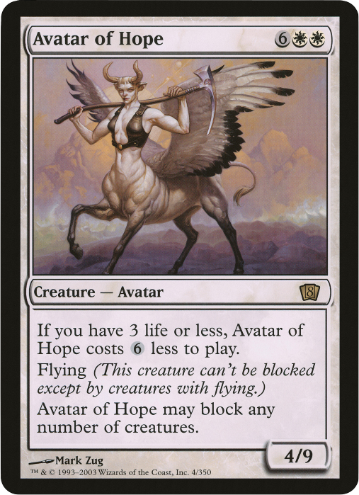 Avatar of Hope (Oversized) [Eighth Edition Box Topper] | Golgari Games