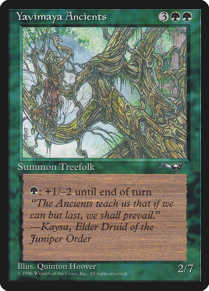 Yavimaya Ancients (Druid Art) [Alliances] | Local Legends