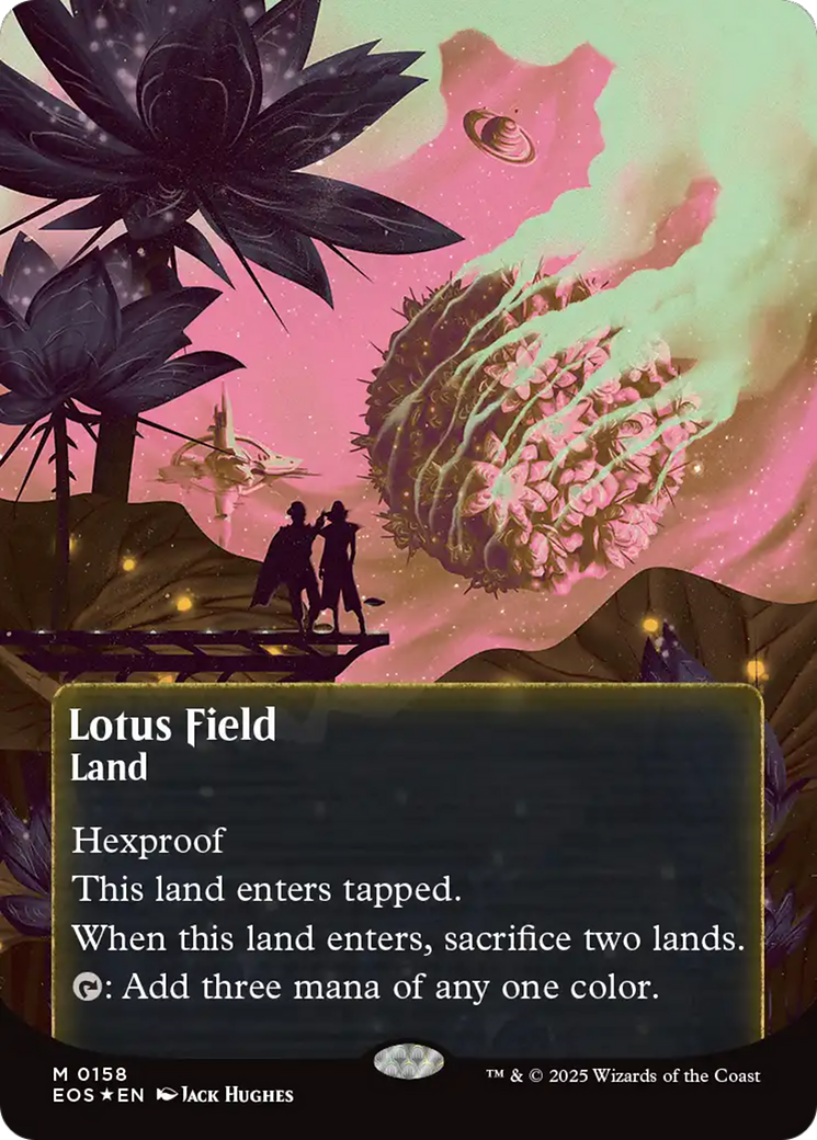 Lotus Field (0158) (Borderless) (Galaxy Foil) [Edge of Eternities: Stellar Sights] | Local Legends