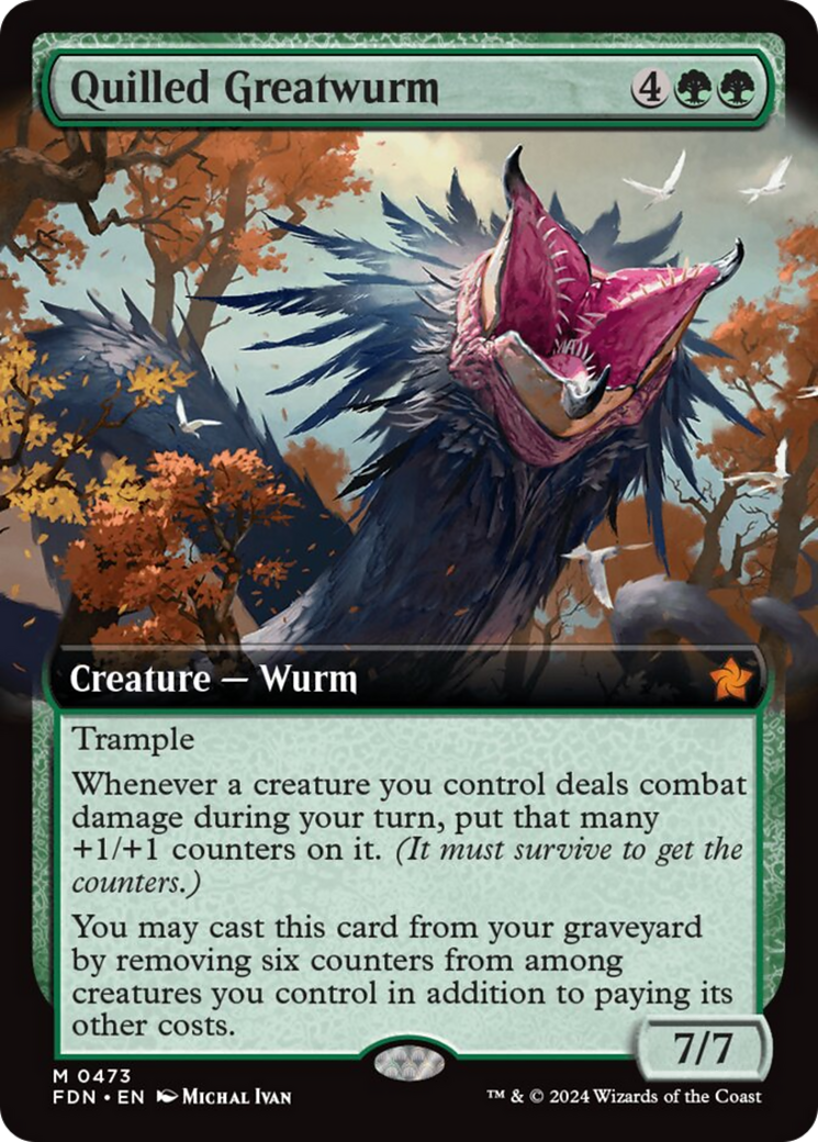 Quilled Greatwurm (Extended Art) [Foundations] | Local Legends