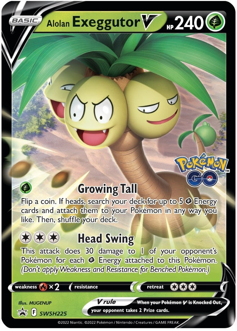 Alolan Exeggutor V (SWSH225) (Jumbo Card) [Sword & Shield: Black Star Promos] | Golgari Games