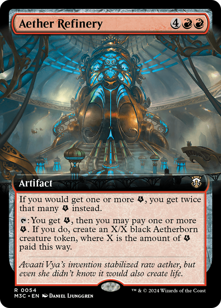 Aether Refinery (Extended Art) (Ripple Foil) [Modern Horizons 3 Commander] | Local Legends