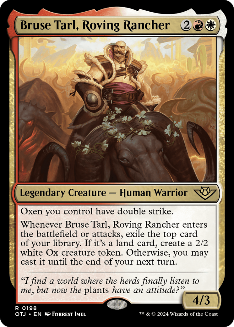 Bruse Tarl, Roving Rancher [Outlaws of Thunder Junction] | Golgari Games