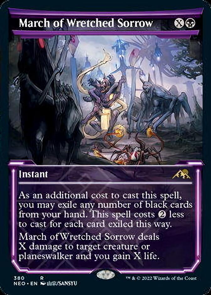 March of Wretched Sorrow (Showcase Soft Glow) [Kamigawa: Neon Dynasty] | Local Legends