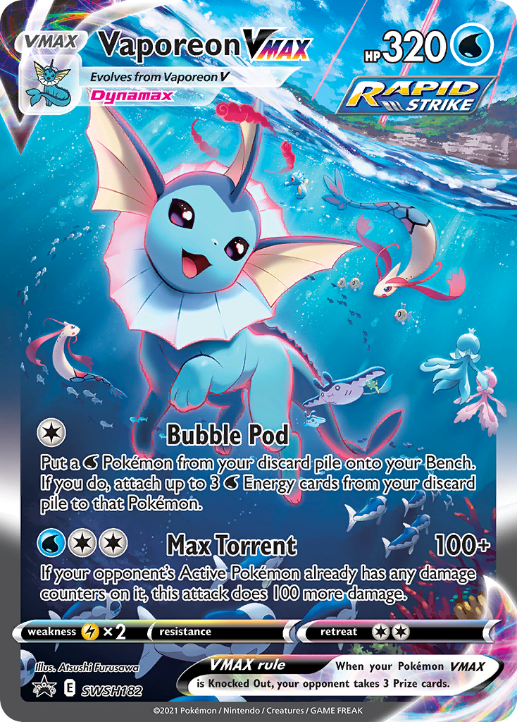 Vaporeon VMAX (SWSH182) (Jumbo Card) [Sword & Shield: Black Star Promos] | Local Legends