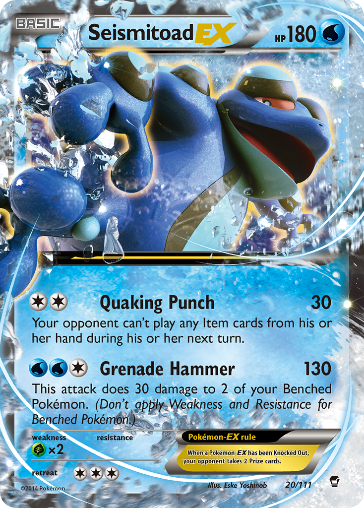 Seismitoad EX (20/111) [XY: Furious Fists] | Local Legends
