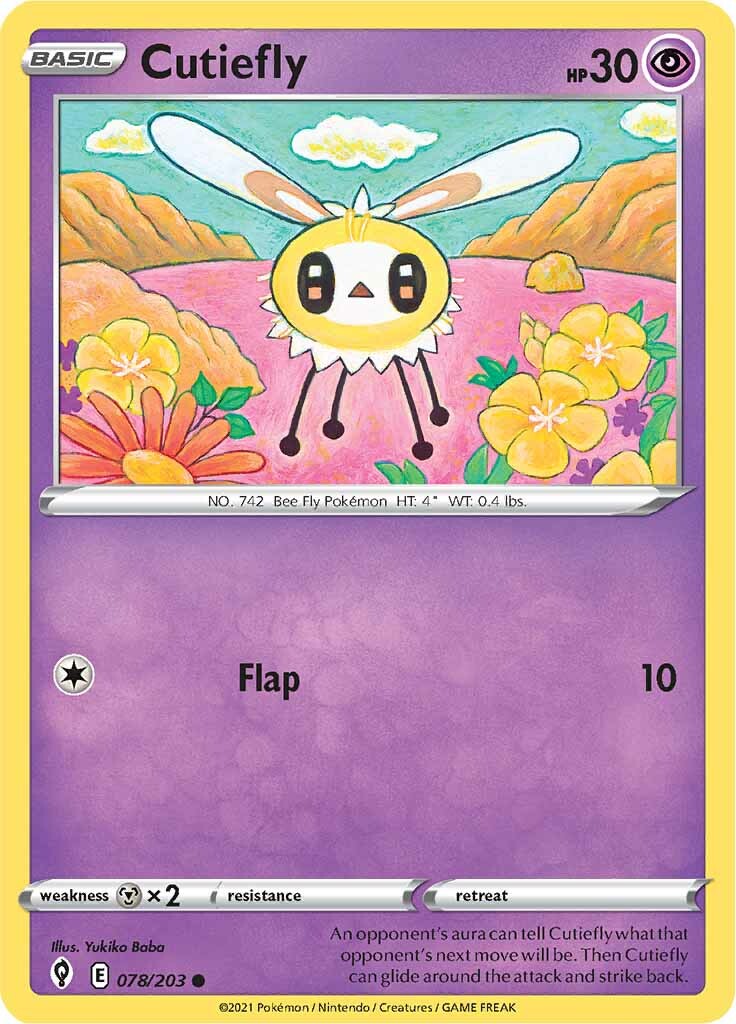 Cutiefly (078/203) [Sword & Shield: Evolving Skies] | Golgari Games