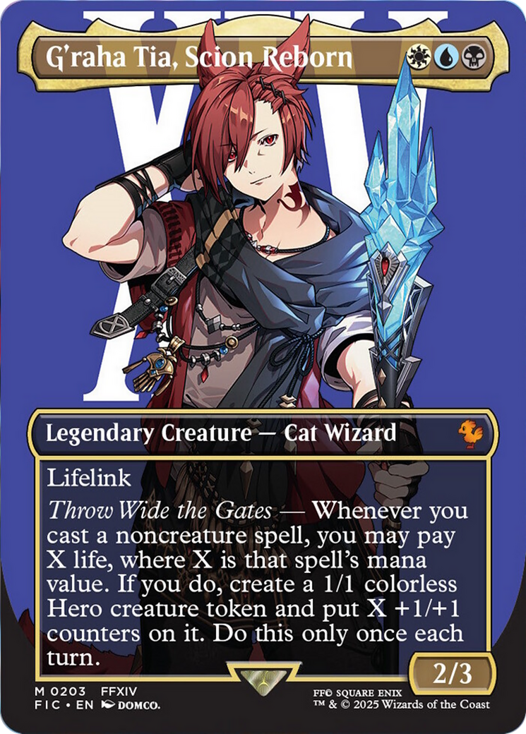 G'raha Tia, Scion Reborn (Borderless) [FINAL FANTASY Commander] | Local Legends