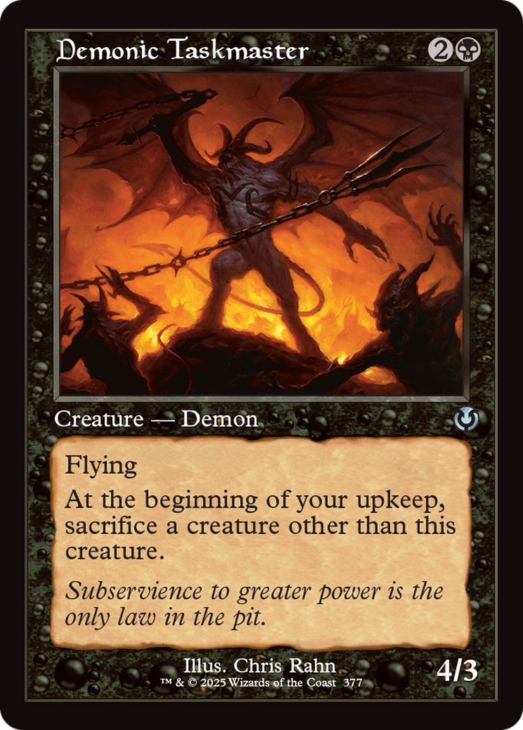 Demonic Taskmaster (Retro Frame) [Innistrad Remastered] | Local Legends