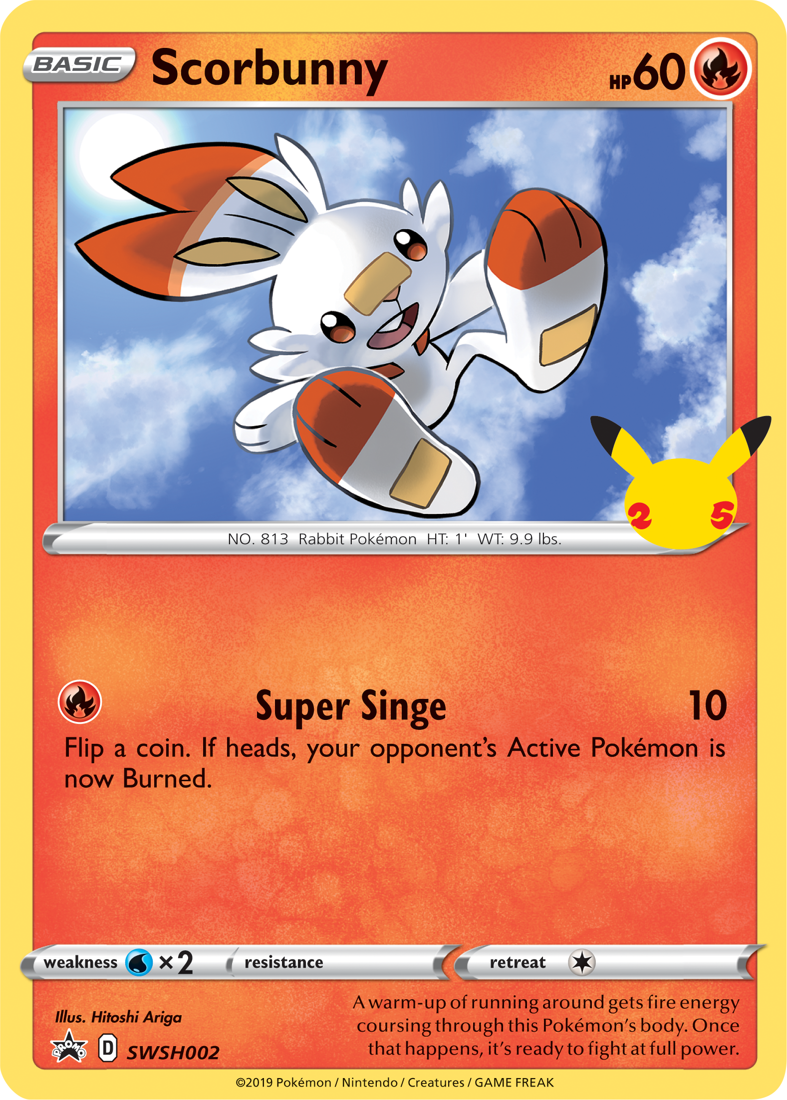 Scorbunny (SWSH002) (Jumbo Card) [First Partner Pack] | Golgari Games