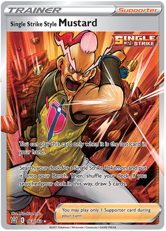 Single Strike Style Mustard (163/163) [Sword & Shield: Battle Styles] | Golgari Games