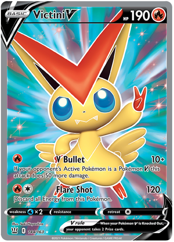 Victini V (144/163) [Sword & Shield: Battle Styles] | Golgari Games