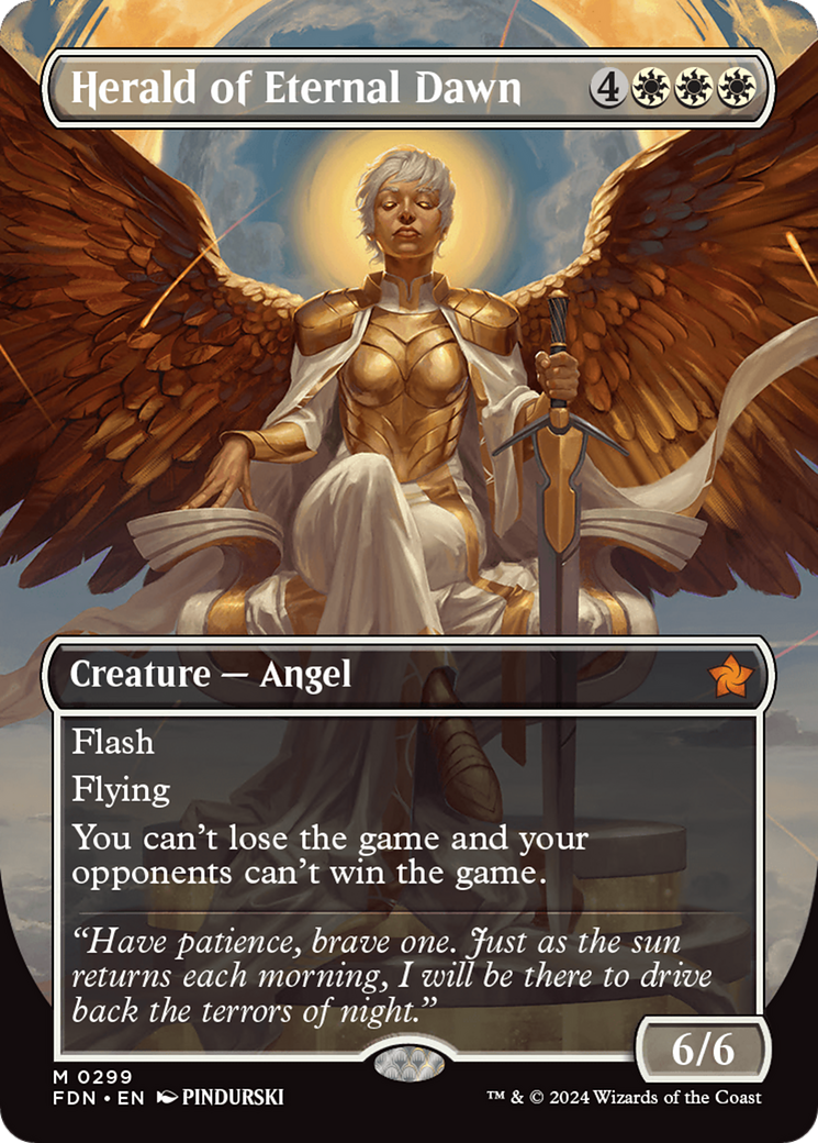 Herald of Eternal Dawn (Borderless) [Foundations] | Local Legends