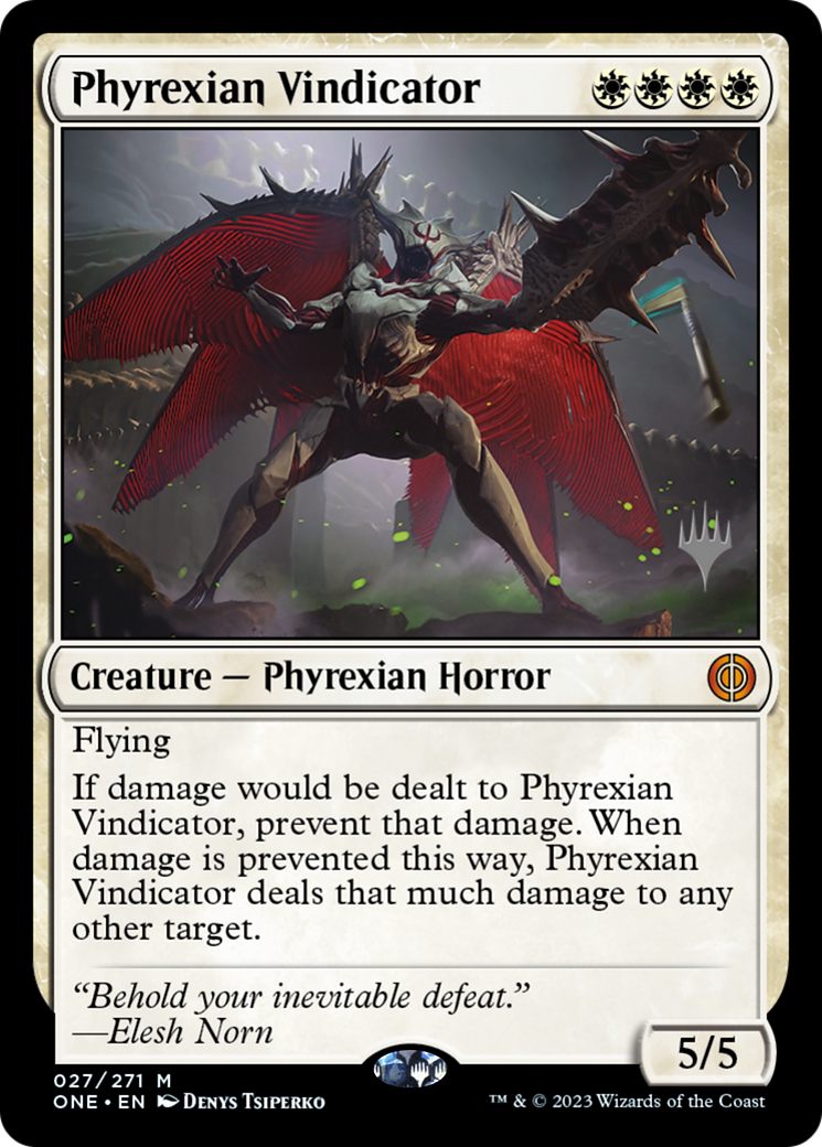 Phyrexian Vindicator (Promo Pack) [Phyrexia: All Will Be One Promos] | Local Legends