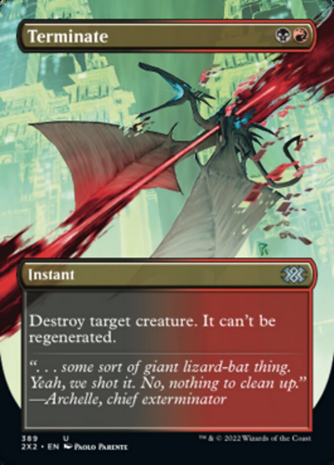 Terminate (Borderless Alternate Art) [Double Masters 2022] | Local Legends