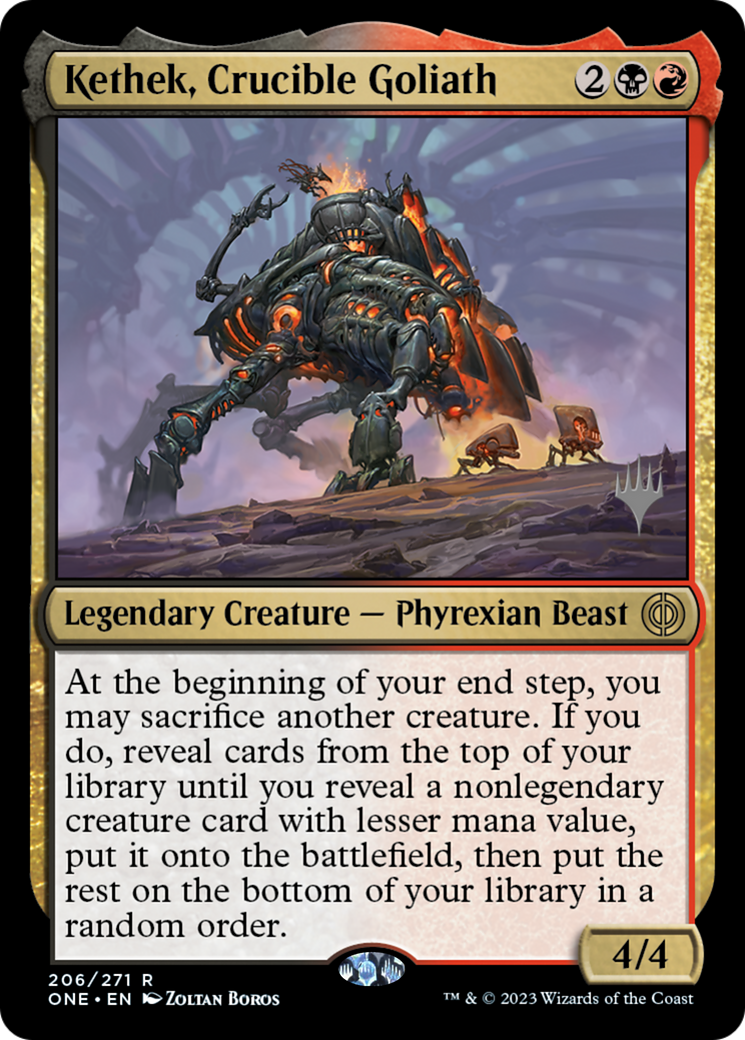 Kethek, Crucible Goliath (Promo Pack) [Phyrexia: All Will Be One Promos] | Local Legends