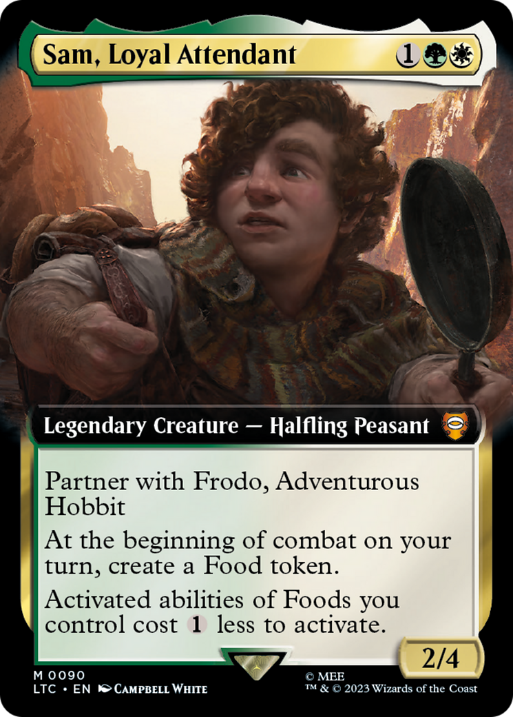 Sam, Loyal Attendant (Extended Art) [The Lord of the Rings: Tales of Middle-Earth Commander] | Golgari Games