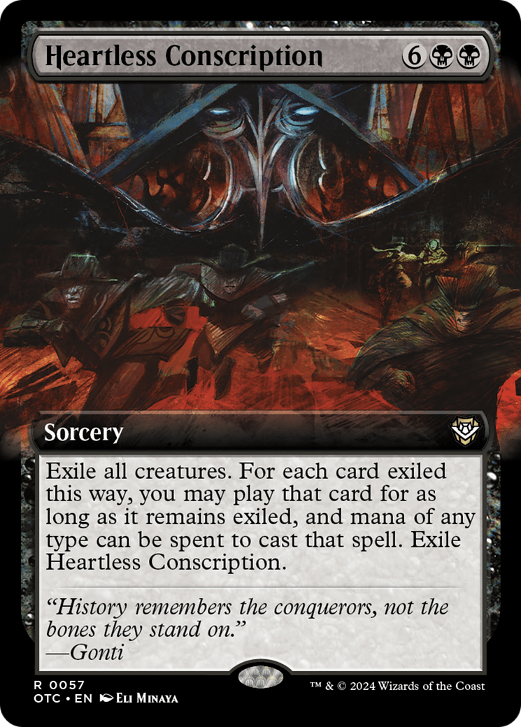 Heartless Conscription (Extended Art) [Outlaws of Thunder Junction Commander] | Local Legends