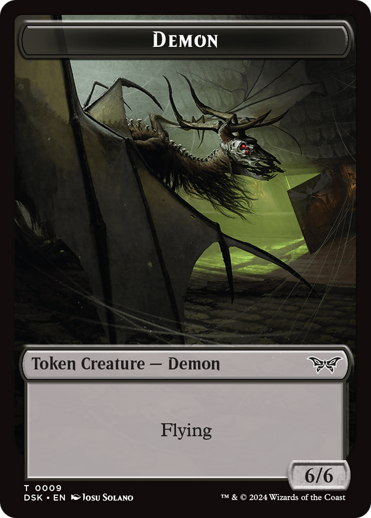 Demon // Manifest Double-Sided Token [Duskmourn: House of Horror Tokens] | Golgari Games