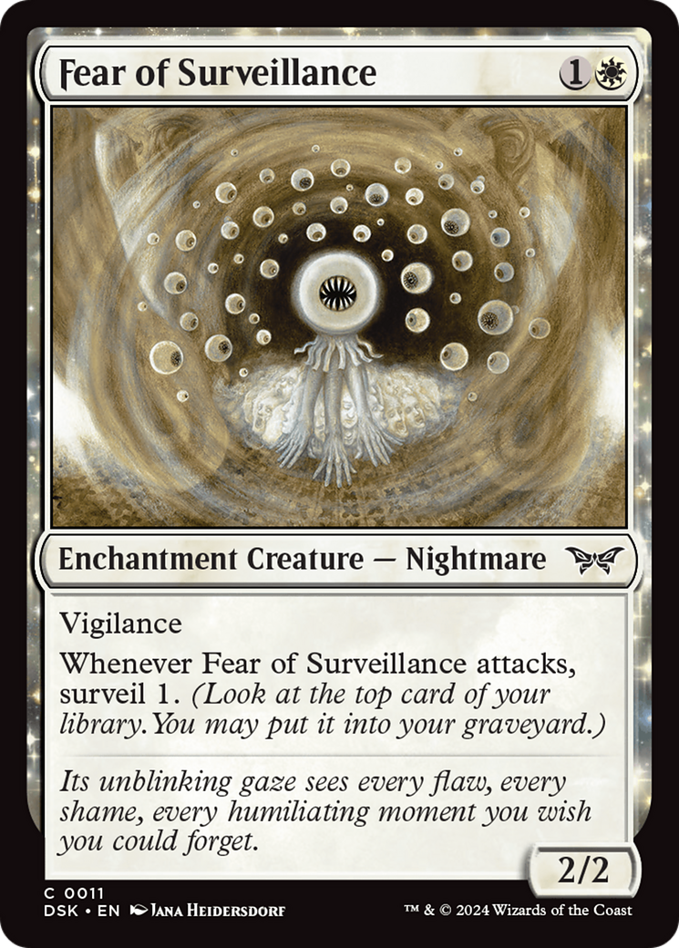 Fear of Surveillance [Duskmourn: House of Horror] | Golgari Games