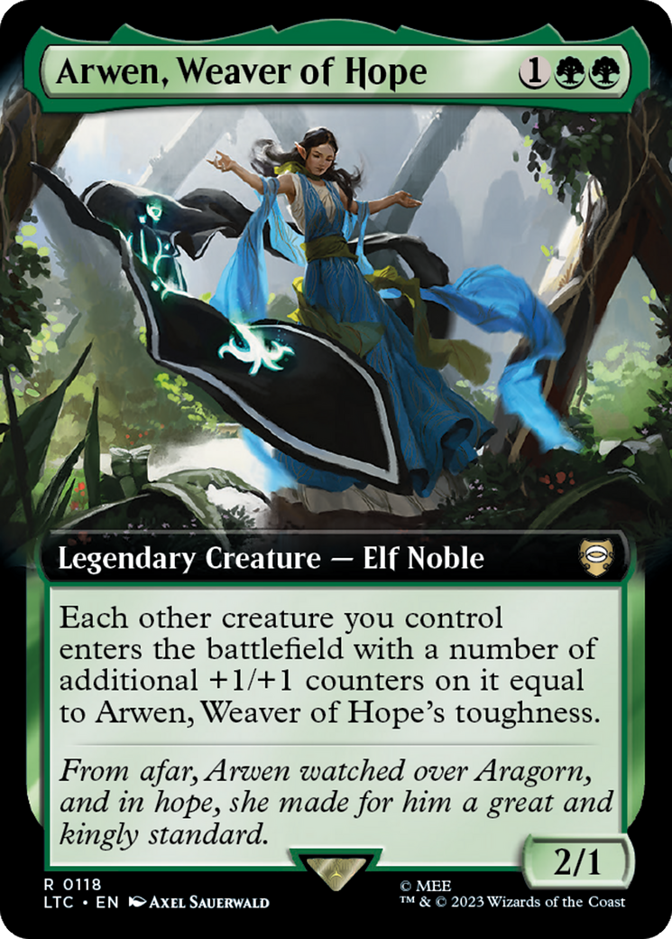 Arwen, Weaver of Hope (Extended Art) [The Lord of the Rings: Tales of Middle-Earth Commander] | Golgari Games