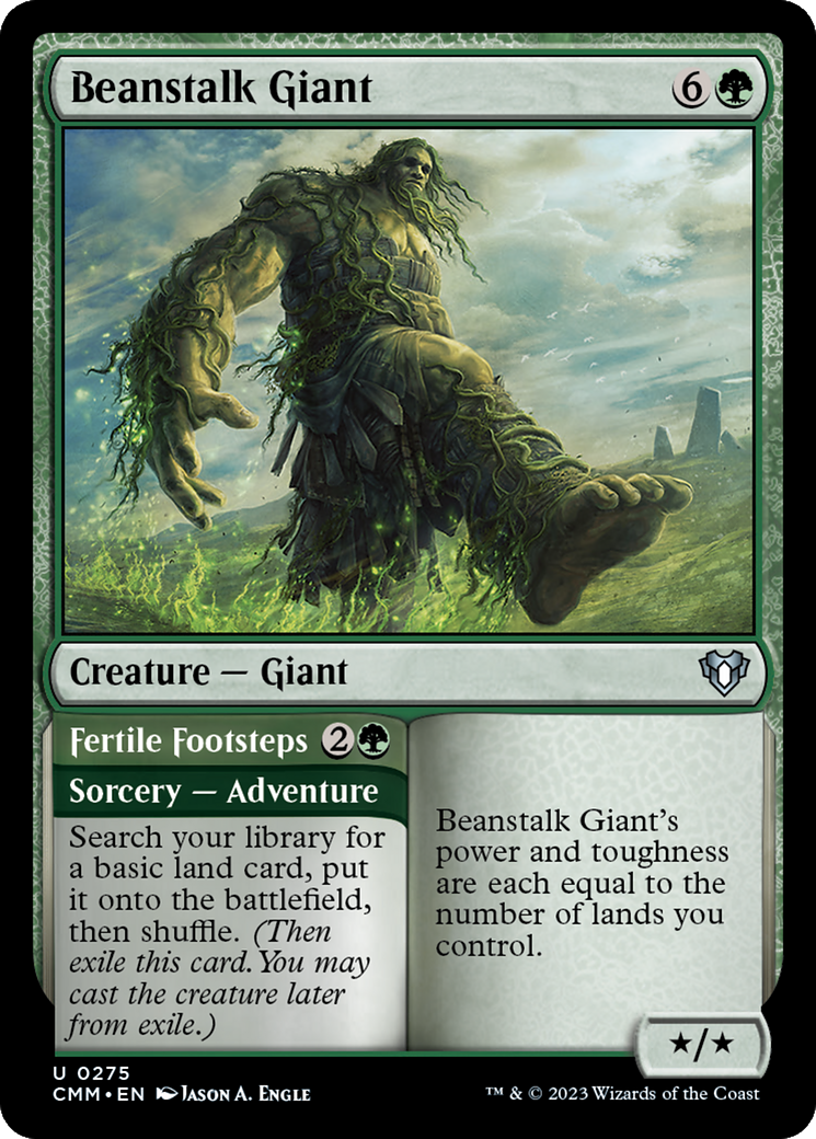 Beanstalk Giant // Fertile Footsteps [Commander Masters] | Golgari Games