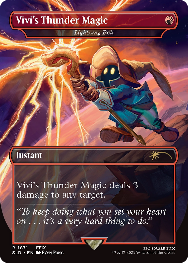 Vivi's Thunder Magic - Lightning Bolt (Rainbow Foil) [Secret Lair Drop Series] | Local Legends