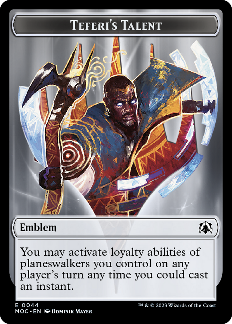 Teferi's Talent Emblem [March of the Machine Commander Tokens] | Local Legends