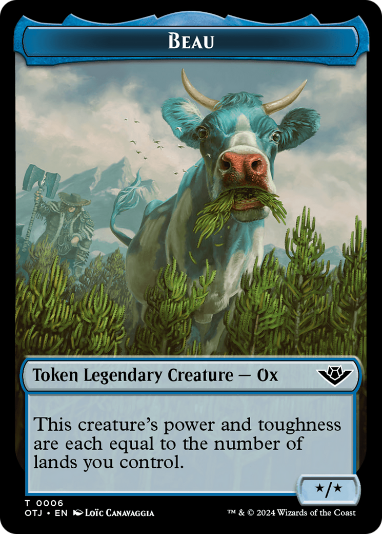 Treasure // Beau Double-Sided Token [Outlaws of Thunder Junction Tokens] | Local Legends