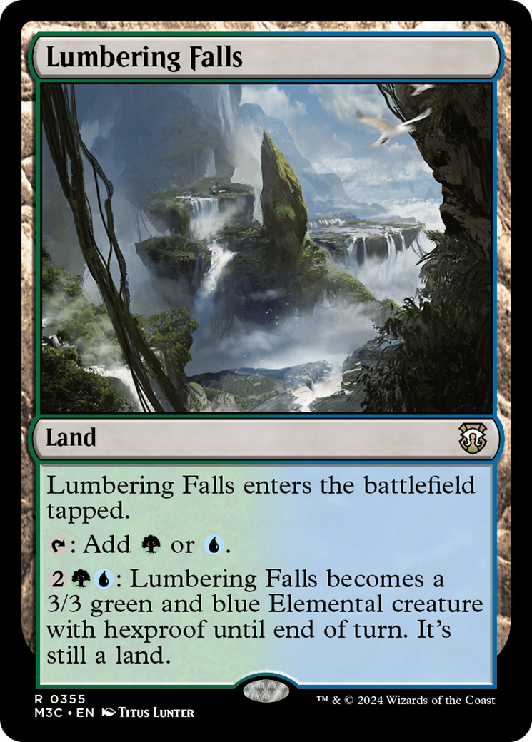 Lumbering Falls (Ripple Foil) [Modern Horizons 3 Commander] | Local Legends