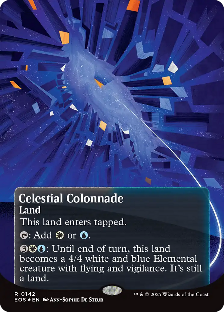 Celestial Colonnade (0142) (Borderless) (Galaxy Foil) [Edge of Eternities: Stellar Sights] | Local Legends