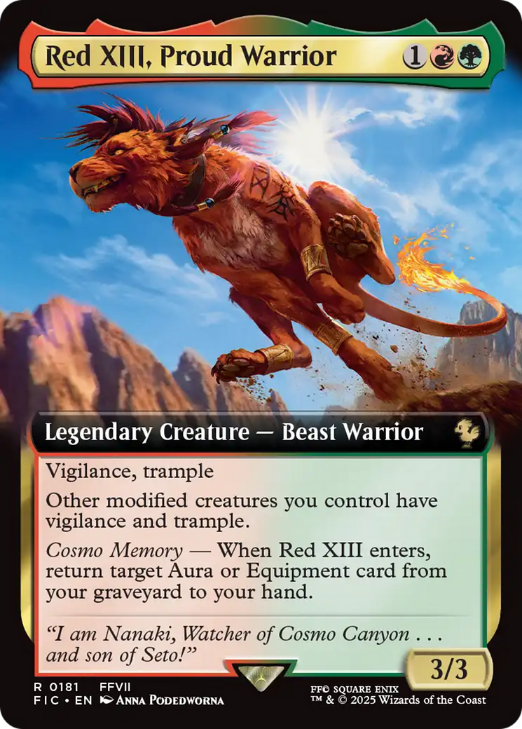 Red XIII, Proud Warrior (Extended Art) [FINAL FANTASY Commander] | Local Legends