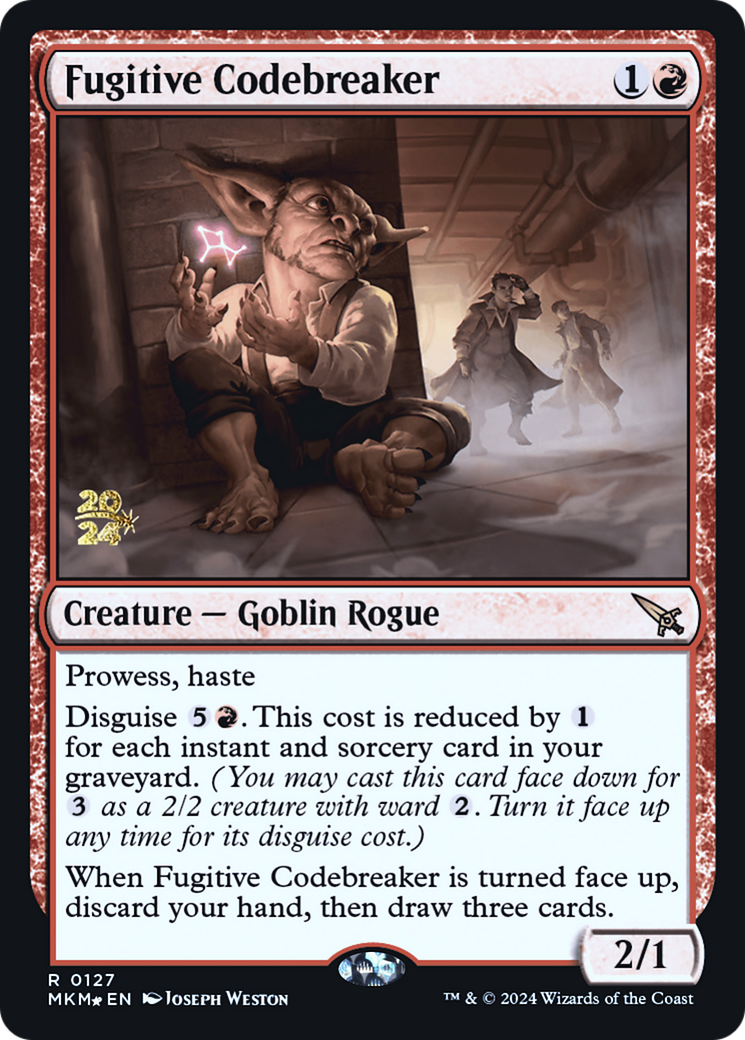 Fugitive Codebreaker [Murders at Karlov Manor Prerelease Promos] | Golgari Games