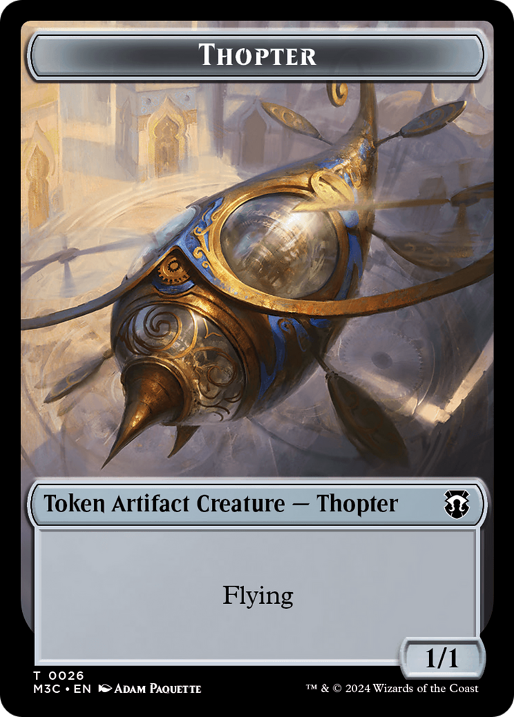 Thopter // Copy Double-Sided Token [Modern Horizons 3 Commander Tokens] | Golgari Games