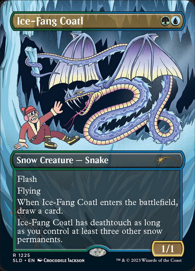 Ice-Fang Coatl (Borderless) [Secret Lair Drop Series] | Local Legends