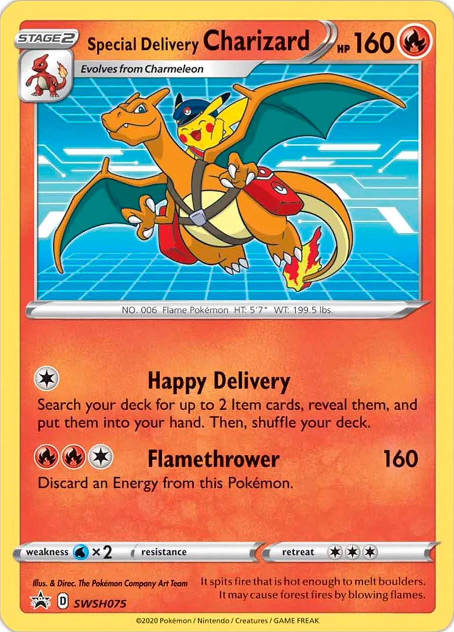 Special Delivery Charizard (SWSH075) [Sword & Shield: Black Star Promos] | Local Legends