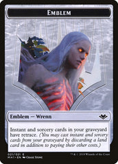 Zombie (007) // Wrenn and Six Emblem (021) Double-Sided Token [Modern Horizons Tokens] | Golgari Games