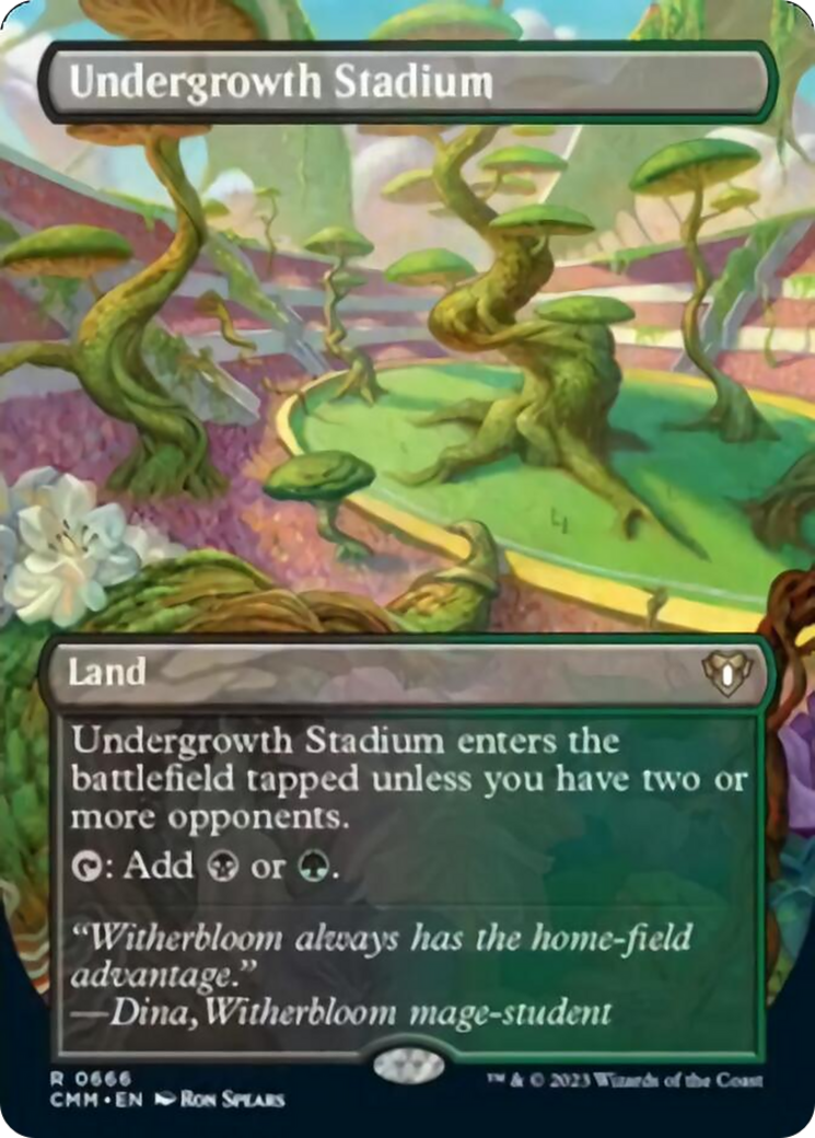 Undergrowth Stadium (Borderless Alternate Art) [Commander Masters] | Local Legends