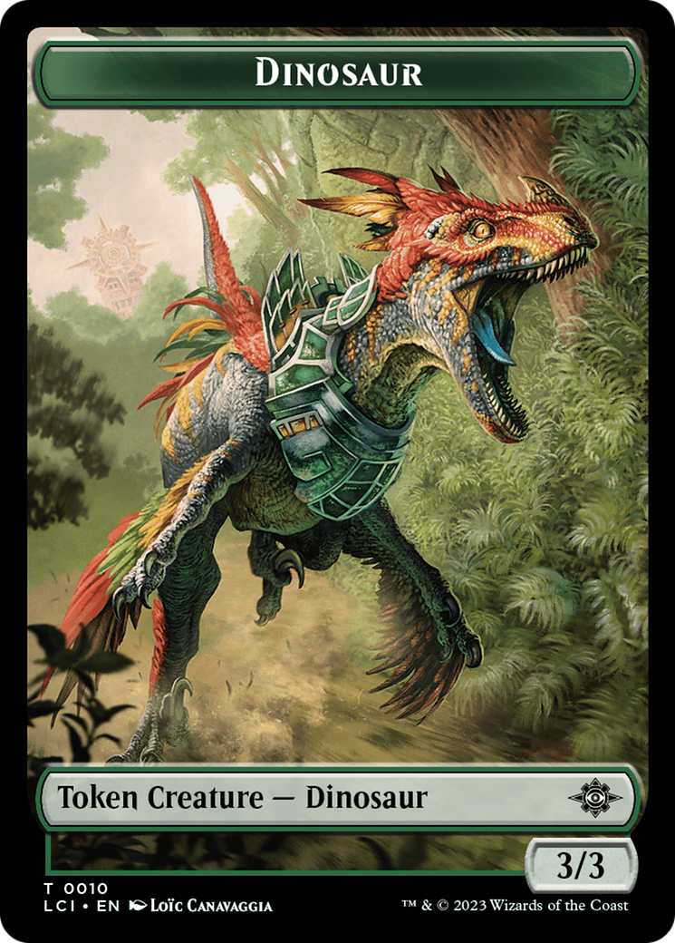 Dinosaur Token (0010) [The Lost Caverns of Ixalan Tokens] | Golgari Games