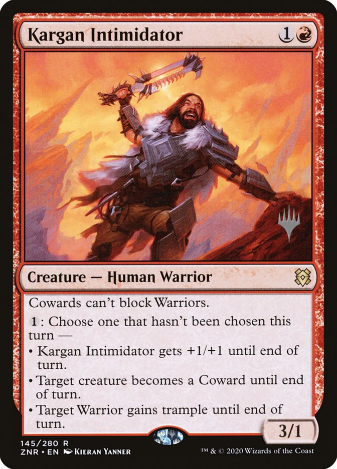 Kargan Intimidator (Promo Pack) [Zendikar Rising Promos] | Local Legends