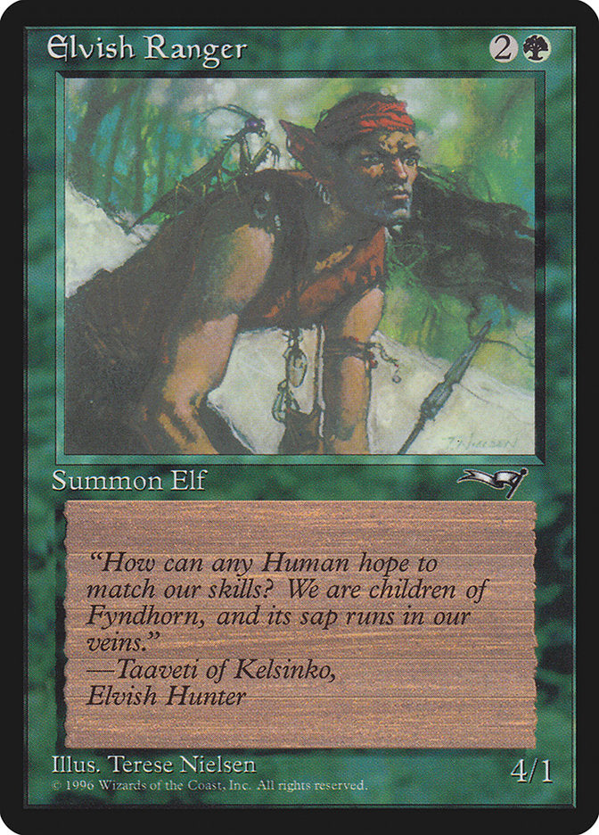 Elvish Ranger (Insect on Back) [Alliances] | Local Legends